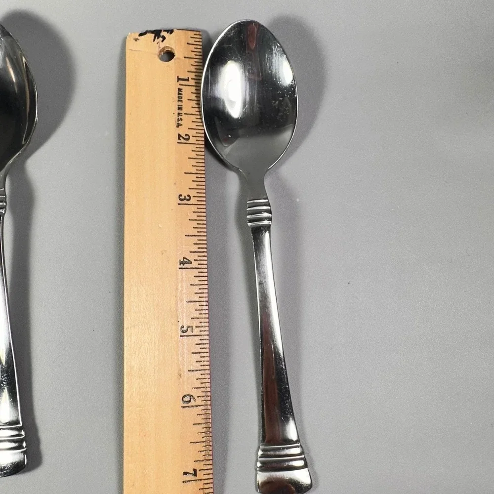 Cambridge Axis Stainless Flatware‎ 4 Pc Set Serving Fork Spoon Tablespoons China